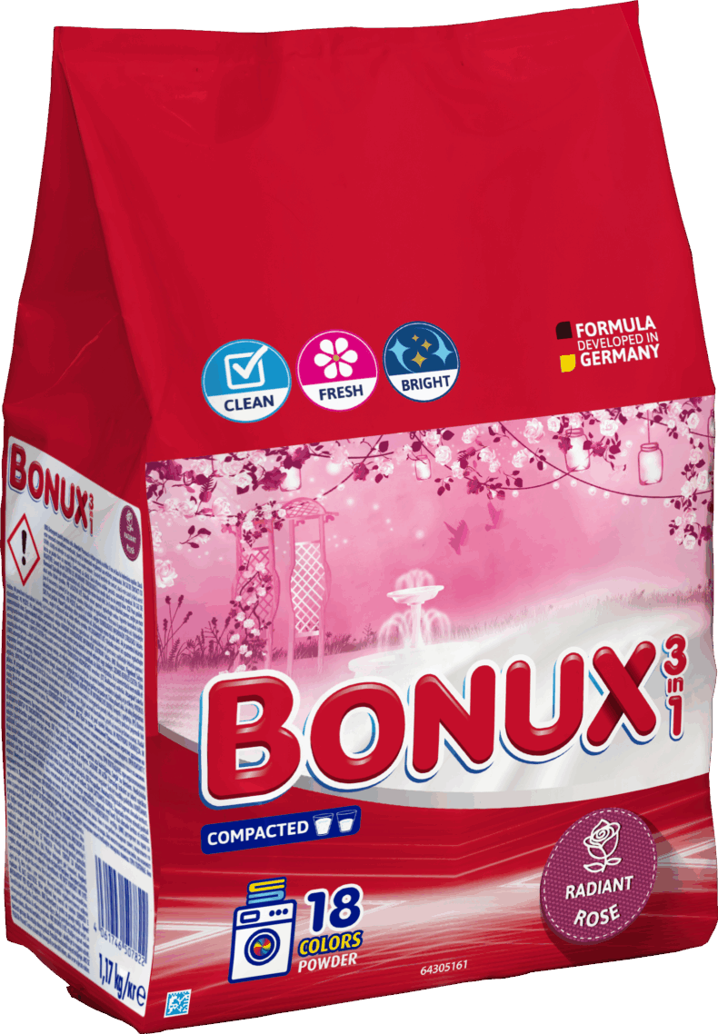 BONUX mosópor 1,17 kg Rose (18mosás)