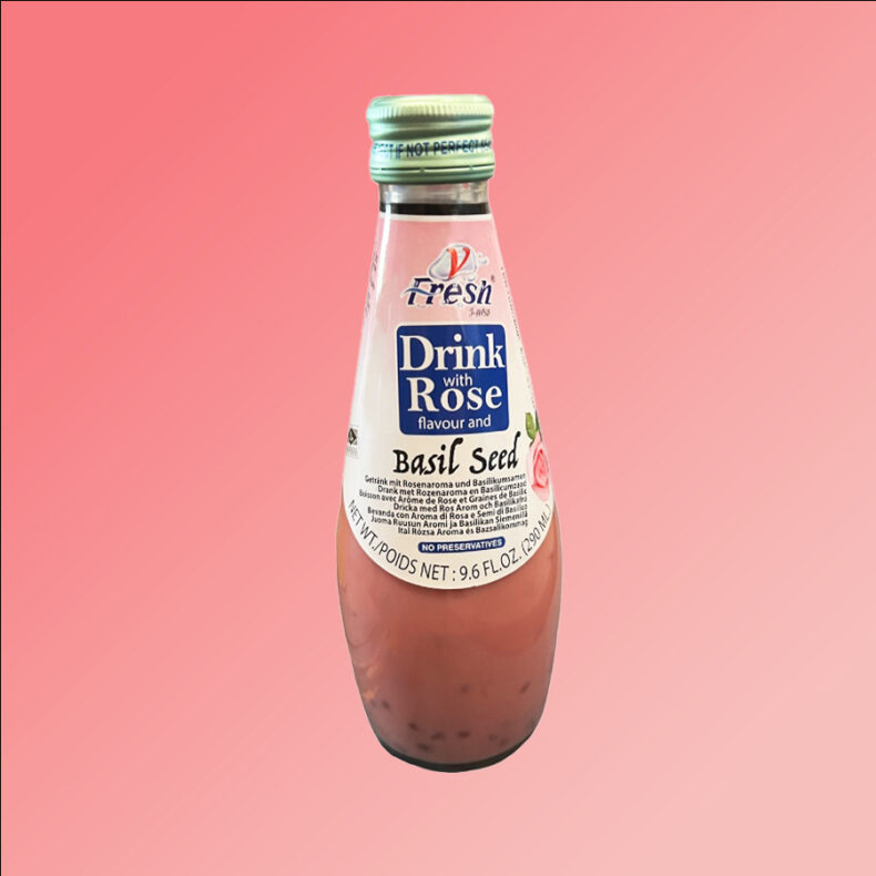 V-Fresh Rózsaital bazsalikommaggal 290ml