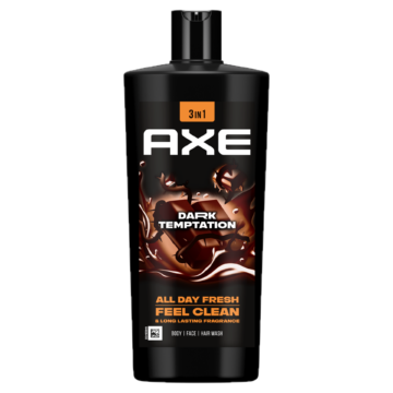 AXE Dark Temptation 3 in 1 tusfürdő testre, arcra, hajra 700 ml