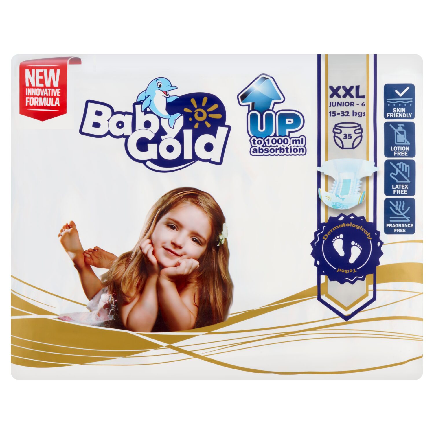 Baby Gold pelenka Junior Plus 6-os méret XXL 35 db
