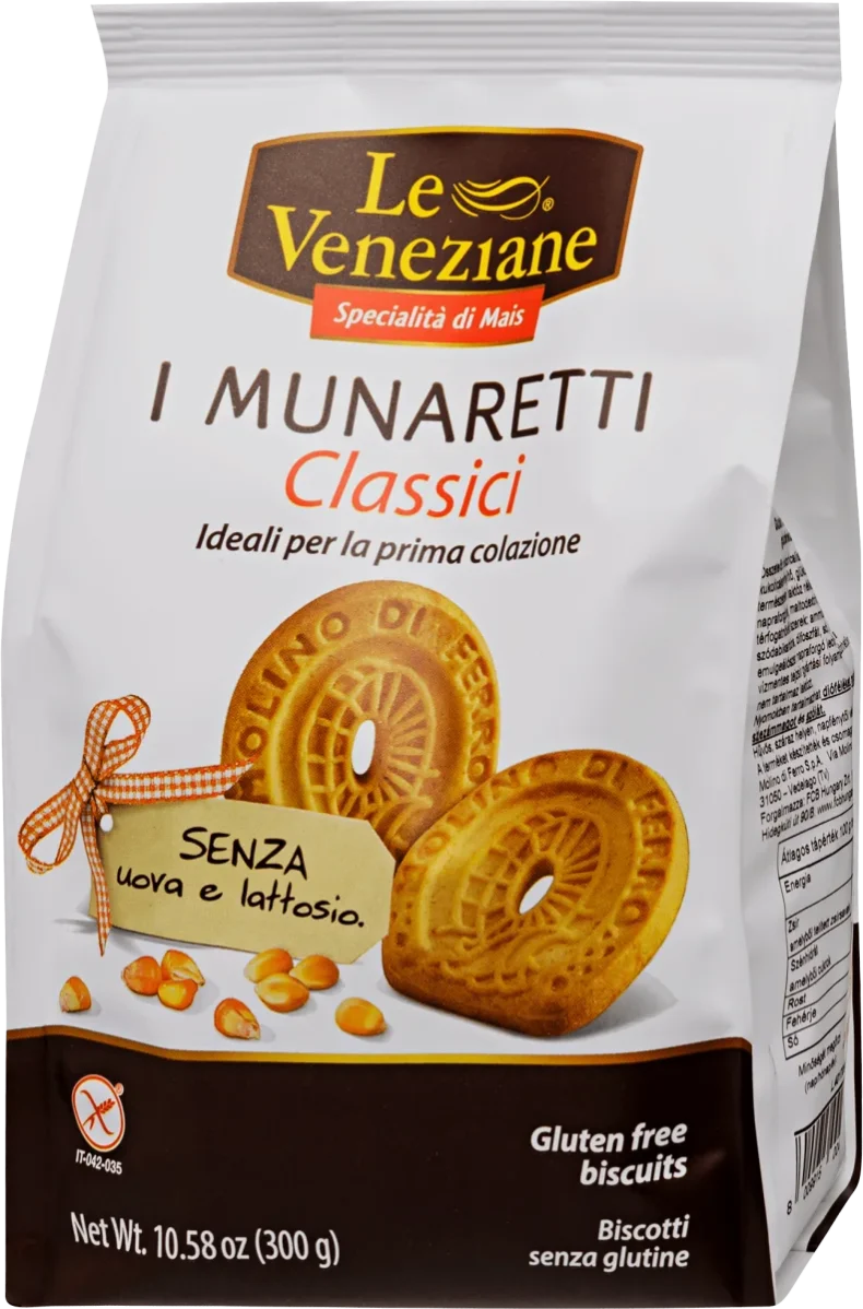 Le Veneziane gluténmentes vajas keksz Munaretti 300g