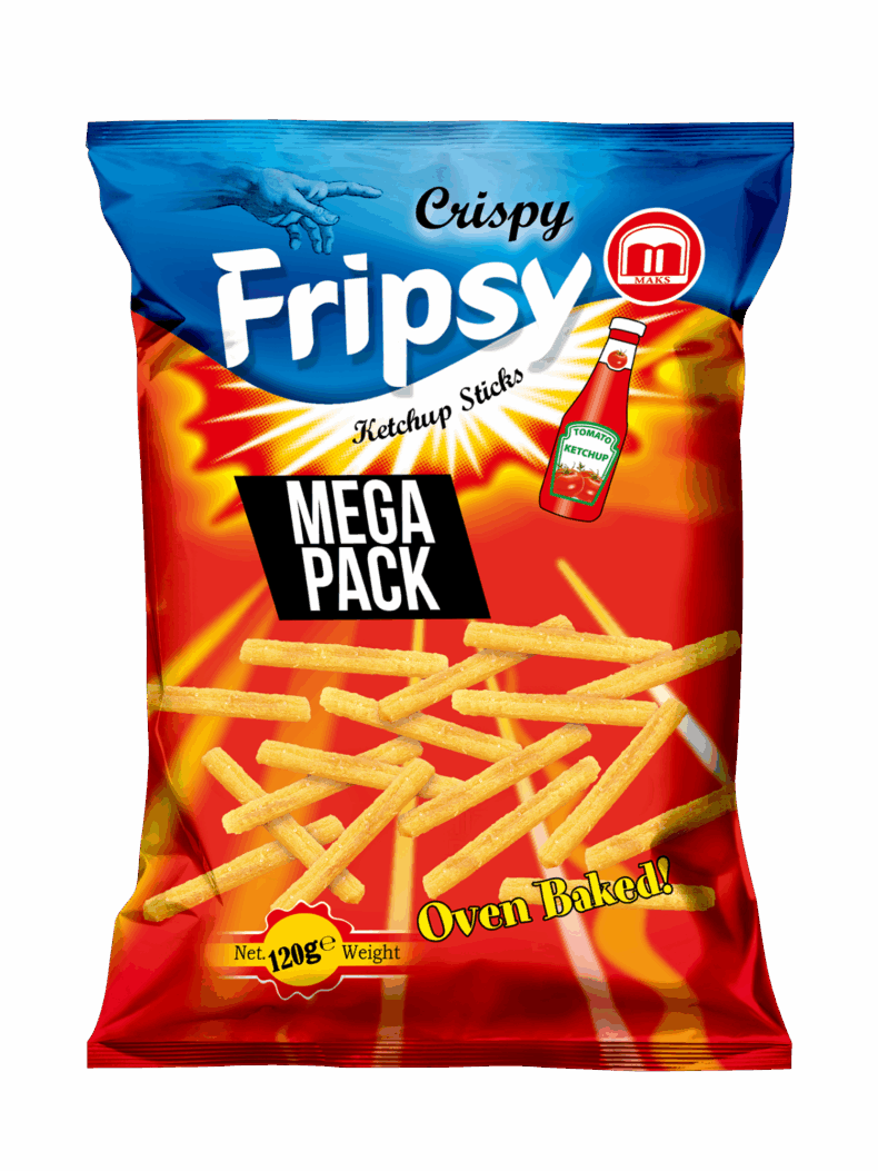 Fripsy MEGA PACK snack 120 g Ketchup ízű