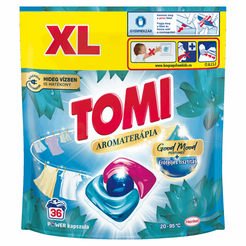 Tomi Power Caps mosókapszula 36 db Aromaterápia Lótusz & mandula