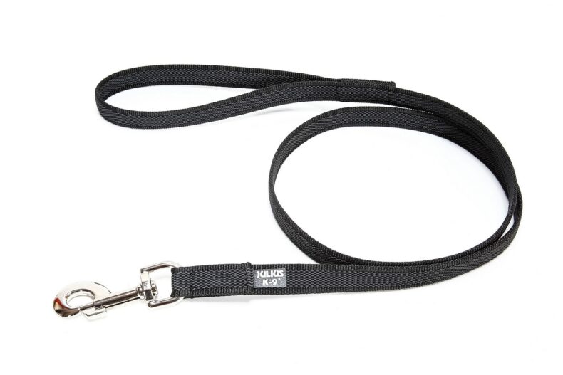 JULIUS-K9 IDC Color & Gray póráz fogóval Fekete-szürke  14 mm / 1,2 m
