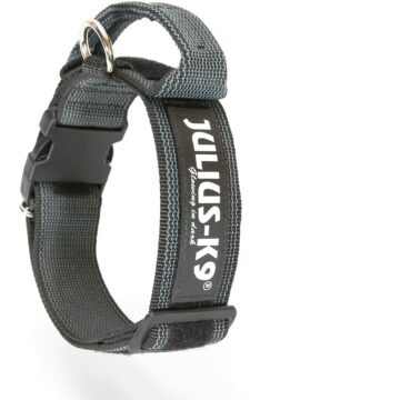 JULIUS-K9 IDC Color & Gray fogós nyakörv 50 mm fekete-szürke