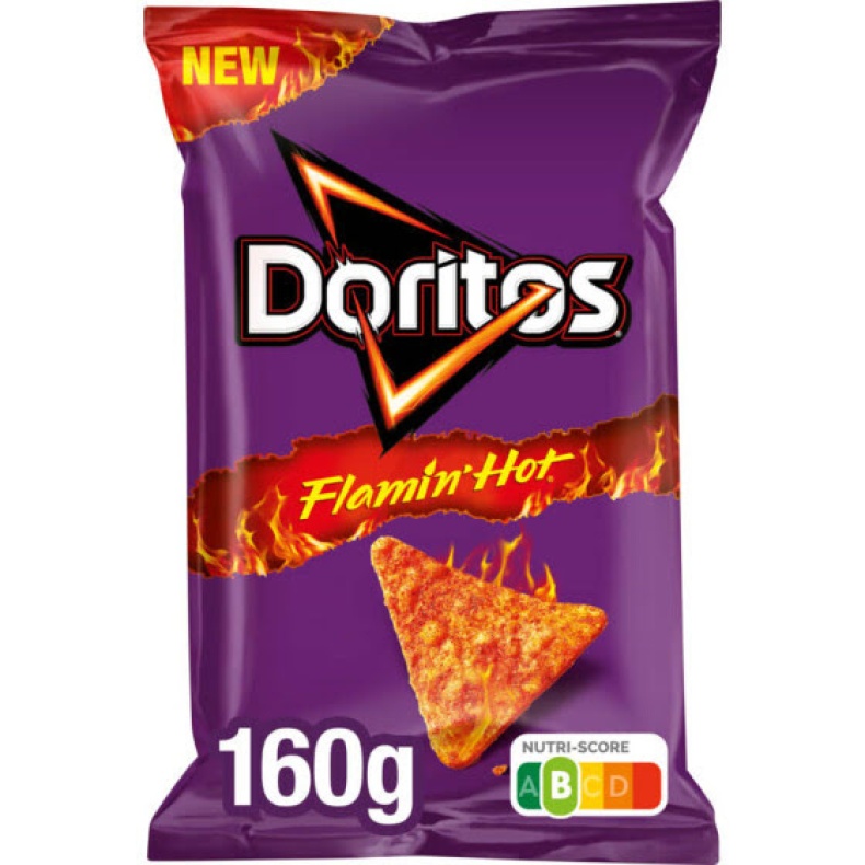 Doritos Flamin Hot tortilla chips 160g  Szavatossági idő: 2025-02-01