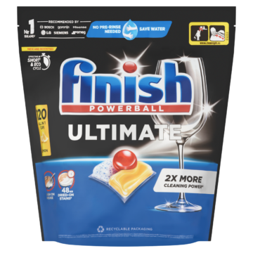 Finish Powerball Ultimate All in 1 Lemon mosogatógép kapszula 120 db – A Legjobb Finish Kapszula, Legjobb Ár/Kapszula Arányban