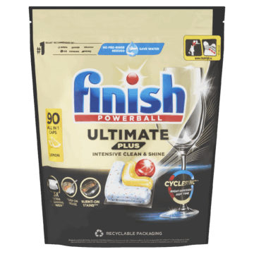 Finish Powerball Ultimate Plus All in 1 Lemon mosogatógép kapszula 90 db 1098 g
