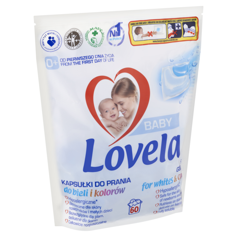 Lovela Baby Hipoallergén Mosókapszula fehér és színes ruhákhoz 60 db