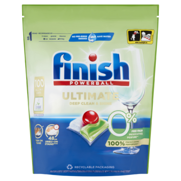 Finish Powerball Ultimate All in 1 0% mosogatógép kapszula 100 db