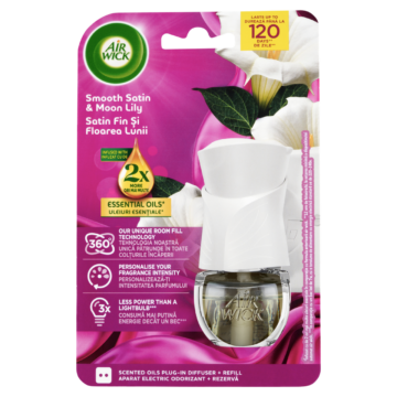 Air Wick elektromos légfrissítő készülék - Bársonyos Szatén és Éji Liliom 19 ml