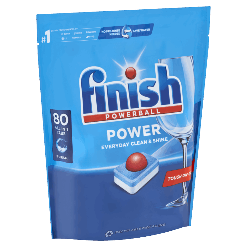 Finish Powerball Power All in 1 Regular mosogatógép tabletta 80 db 1,28 kg