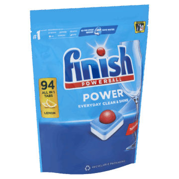 Finish Powerball Power All in 1 Citrom mosogatógép tabletta 94 db 1,5 kg