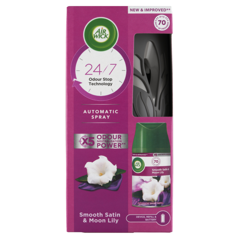Air Wick Freshmatic Automata Légfrissítő spray készülék - Bársonyos Szatén és Éji Liliom illat 250ml