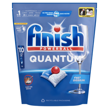 Finish Powerball Quantum All in 1 mosogatógép-kapszula Regular 100 db – Quantum Teljesítmény, Illatmentes, Üvegvédelemmel