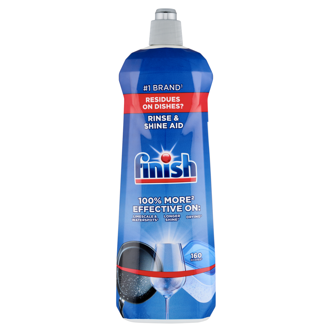 Finish Rinse & Shine Aid gépi öblítőszer 800ml 160 mosogatás
