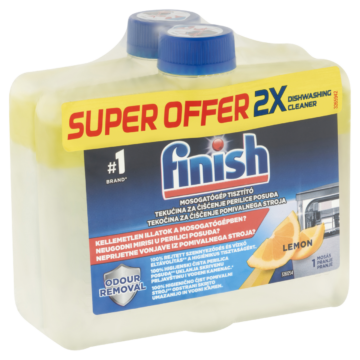Finish mosogatógép tisztító folyadék citrom duo pack 2x250 ml Gondoskodj a mosogatógépedről fél évre előre