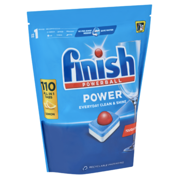Finish Power All in 1 mosogatógép-tabletta Lemon 110 db – A Legnagyobb Citromos Power Csomag