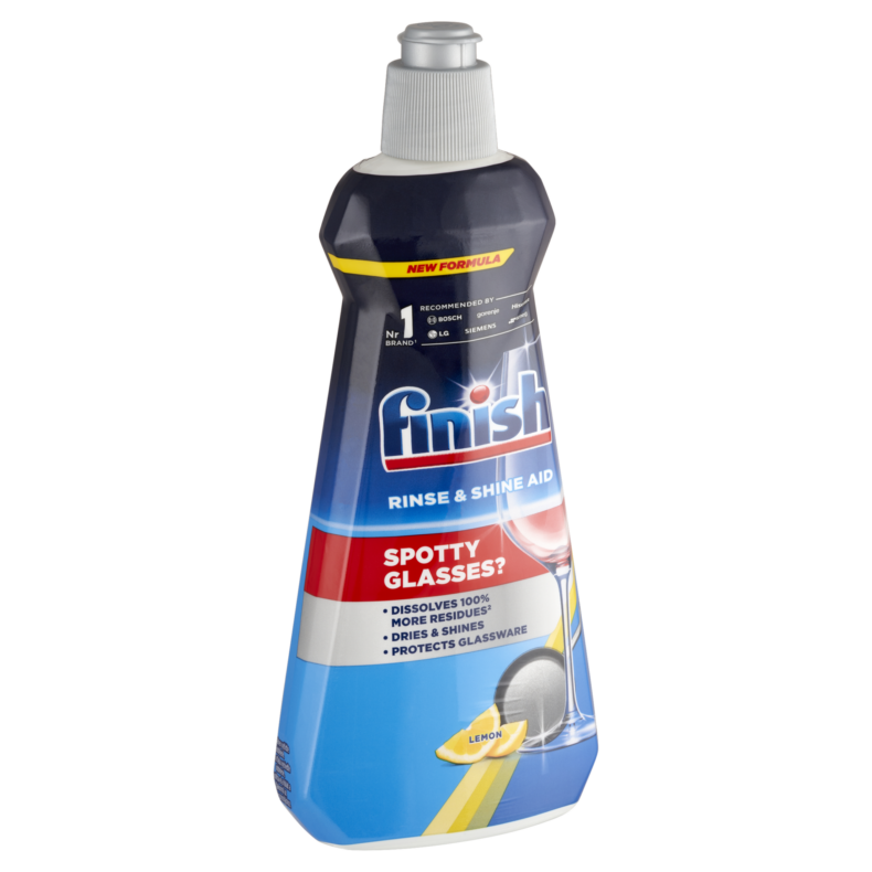 Finish Rinse and Shine Aid öblítőszer gépi mosogatáshoz, Citrom illat, 80 mosogatáshoz, 400ml