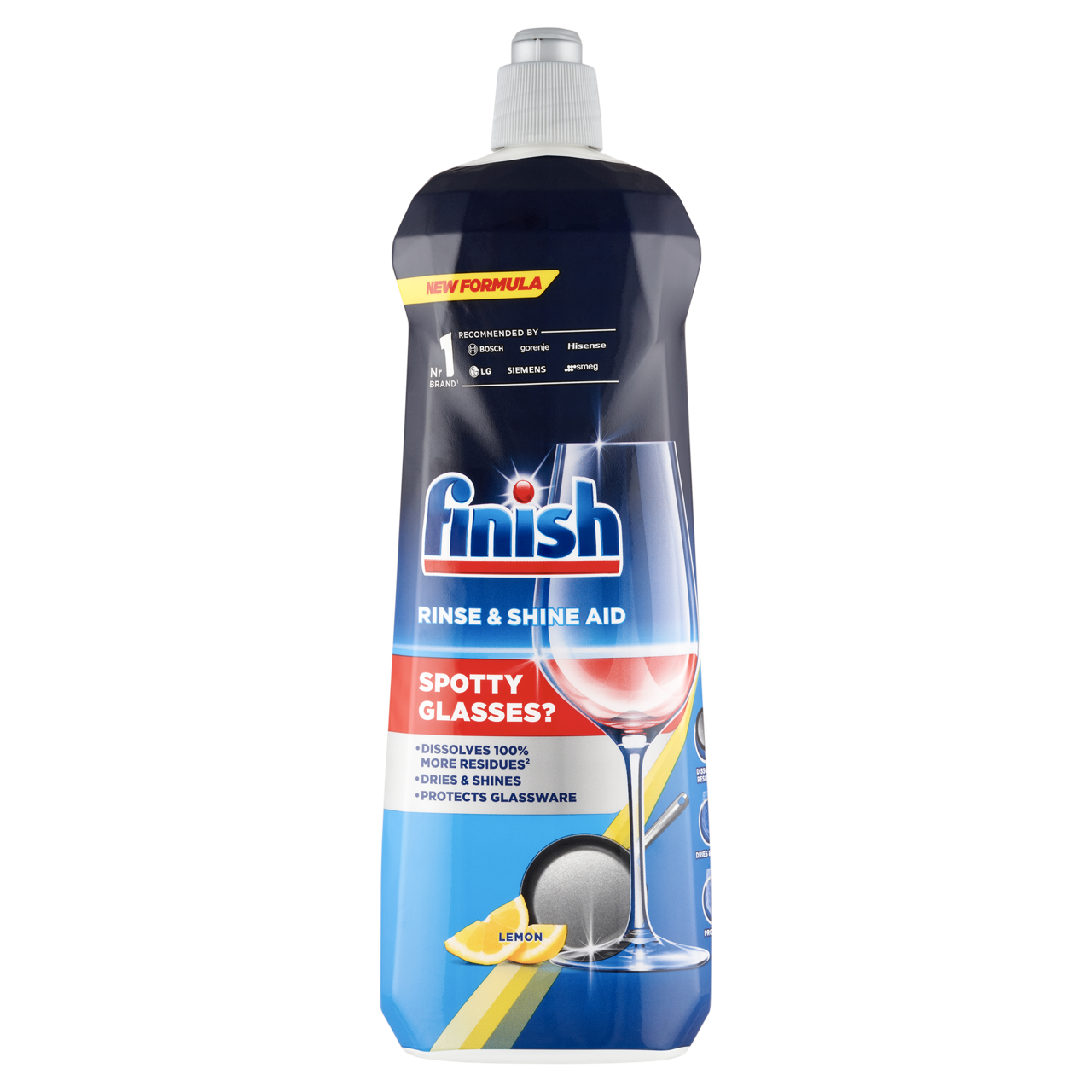 Finish Rinse & Shine Aid öblítőszer Citrom illat 800 ml – 160 Mosáshoz, Friss Citromillattal, Vízfoltmentes