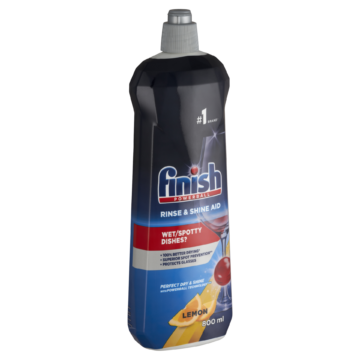 Finish Rinse & Shine Aid öblítőszer gépi mosogatáshoz, Citrom illat, 160 mosogatáshoz, 800ml