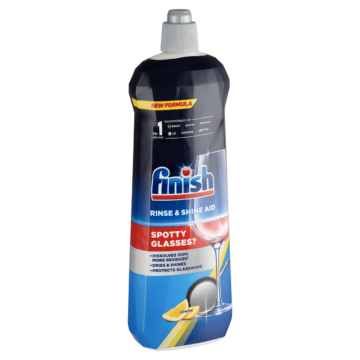 Finish Rinse & Shine Aid öblítőszer Citrom illat 800 ml – 160 Mosáshoz, Friss Citromillattal, Vízfoltmentes