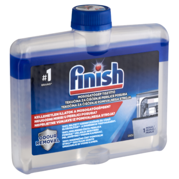 Finish mosogatógép-tisztító folyadék Regular 250 ml – 100% Rejtett Szennyeződés és Vízkő Eltávolítás