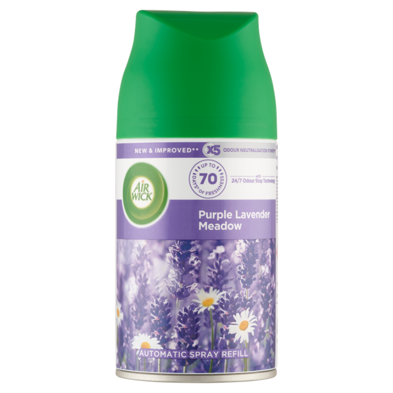 Air Wick Freshmatic Automata Légfrissítő spray utántöltő, Lila Levendula Mező, 250ml