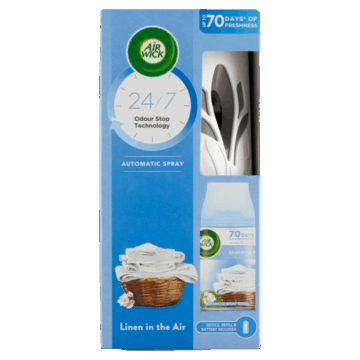 Air Wick Freshmatic Automata Légfrissítő spray készülék, Friss Ruha és Fehér Liliom illat, 250ml