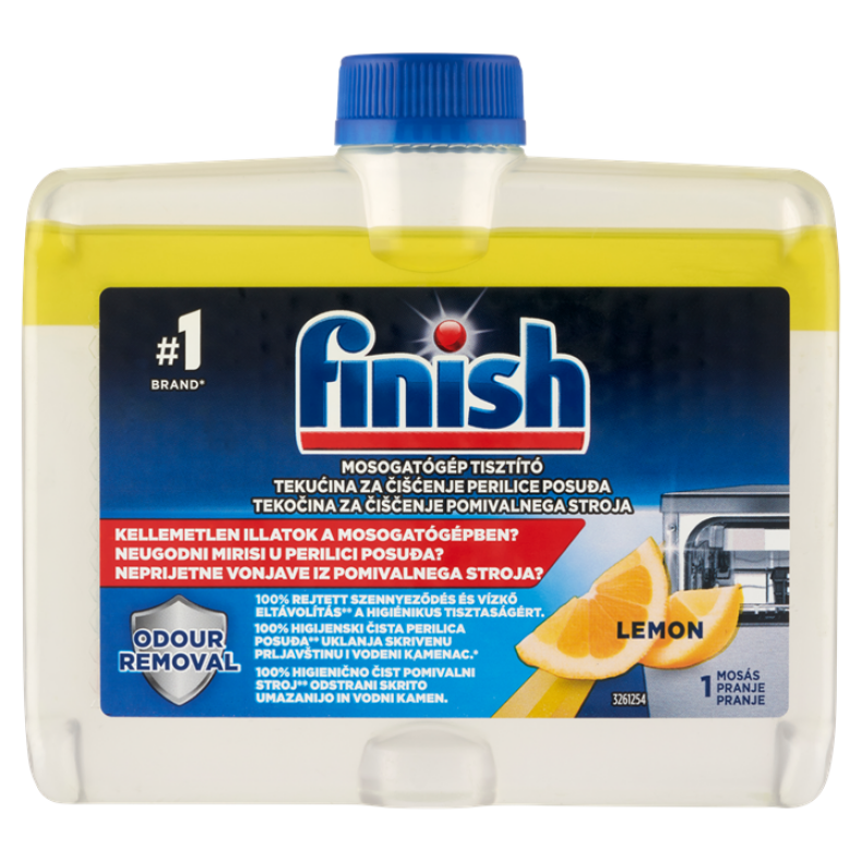 Finish mosogatógép-tisztító folyadék, Citrom illat, 250ml