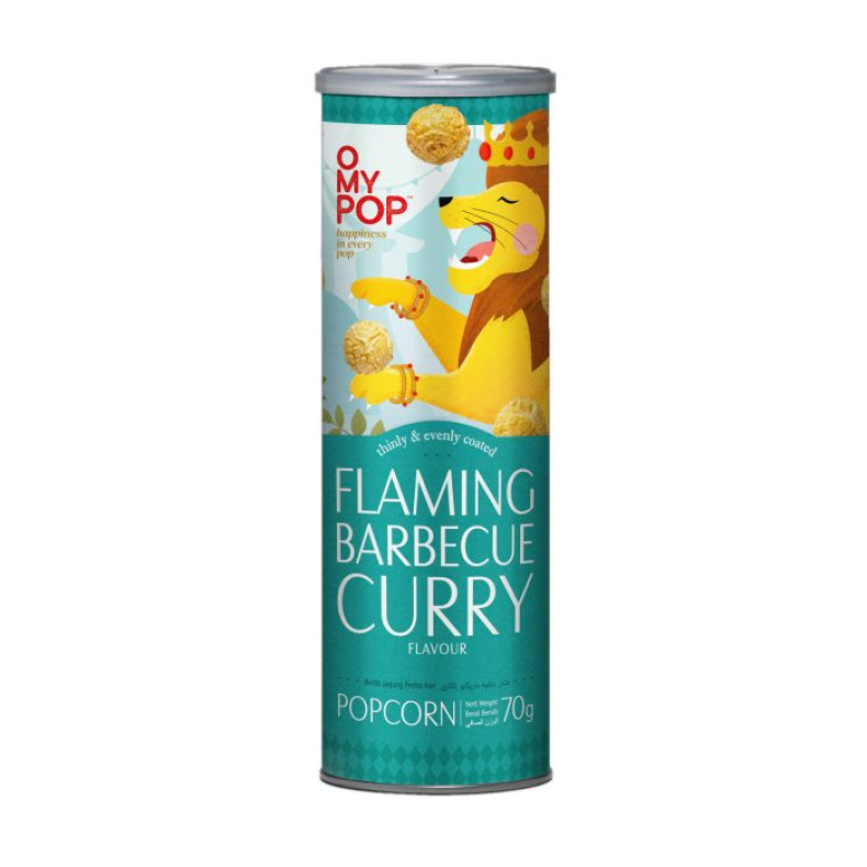 OMYPOP Sour Flaming BBQ Curry ízű popcorn 70g