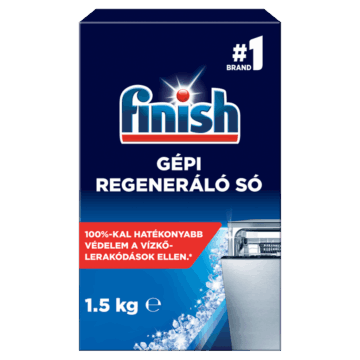 Finish gépi regeneráló vízlágyító só mosogatógéphez 1,5 kg – 100% Vízkővédelem, Gép és Edény Megóvása