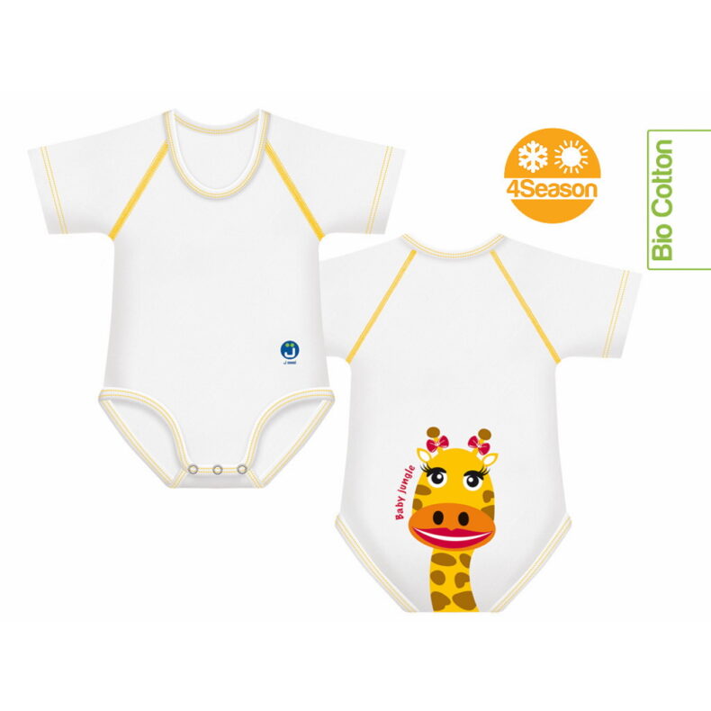 J Bimbi kombidressz 0-36 hó biopamut 4 Seasons Jungle Giraffe 10856
