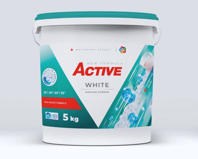 Active White mosópor 5 kg vödrös (65 mosás)