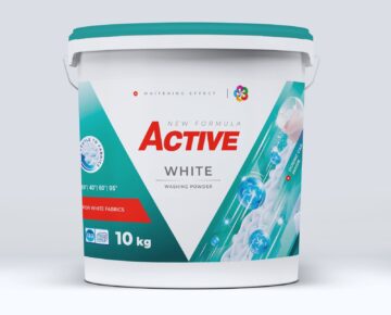 Active White mosópor 10 kg vödrös (130 mosás)