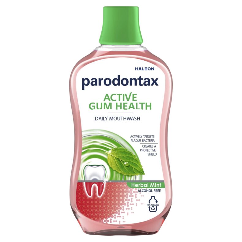 Parodontax Active Gum Health Herbal Mint alkoholmentes szájvíz fluoriddal 500 ml