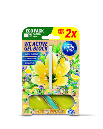 Ambi Pur aktív wc gél block 2x45 g lemon & jasmine