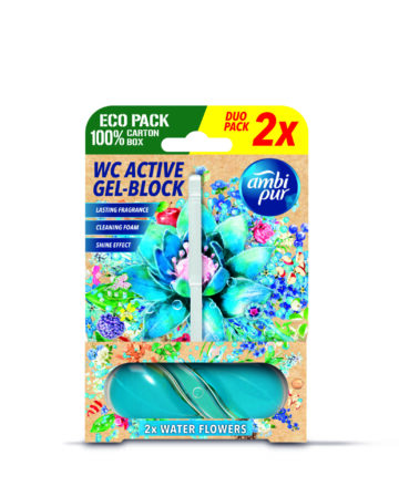 Ambi Pur aktív wc gél block 2x45 g water flowers