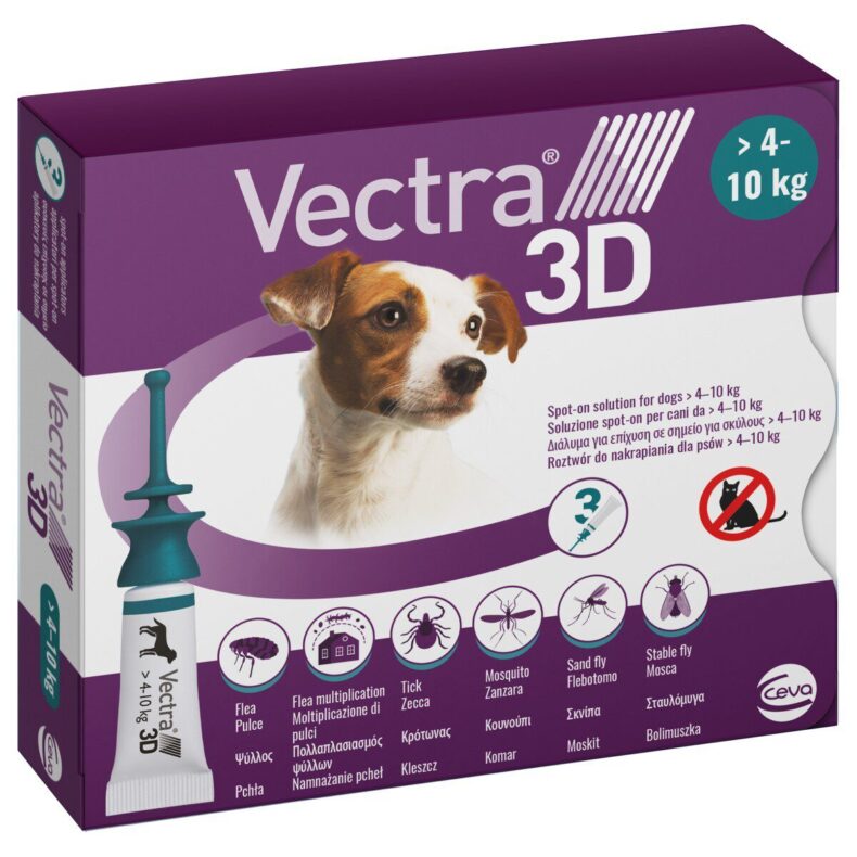 Vectra 3D Spot-On S 4-10 kg 3x kistestű kutyáknak