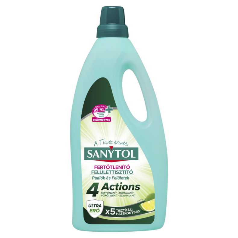 Sanytol 4 Actions Lime Pure fertőtlenítő felülettisztító 1 l