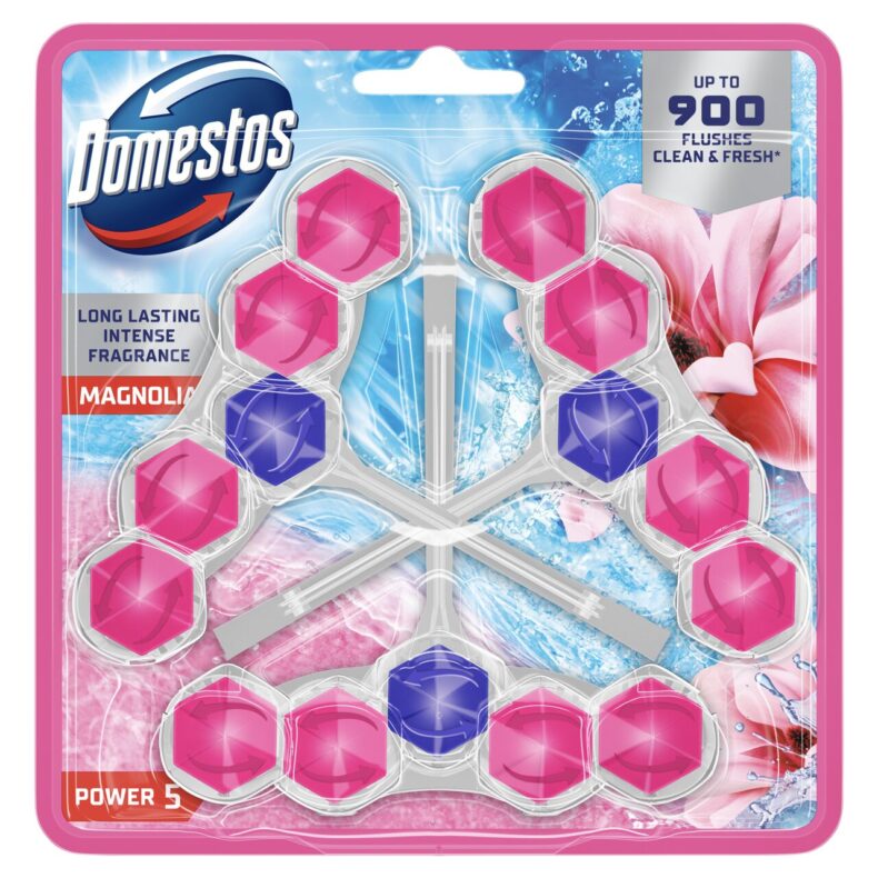 Domestos Power 5 Magnolia WC frissítő blokk 3x 50 g