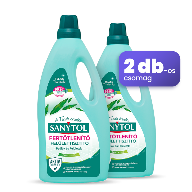 Sanytol Univerzális Fertőtlenítő Felülettisztító Eukaliptusz DUO 2x 1 L
