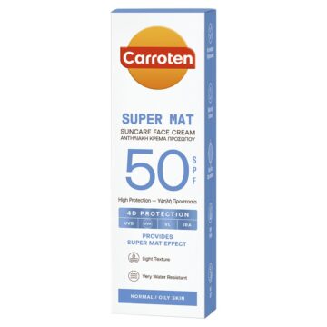 Carroten Super Mat SPF50 mattító fényvédő arckrém 50 ml
