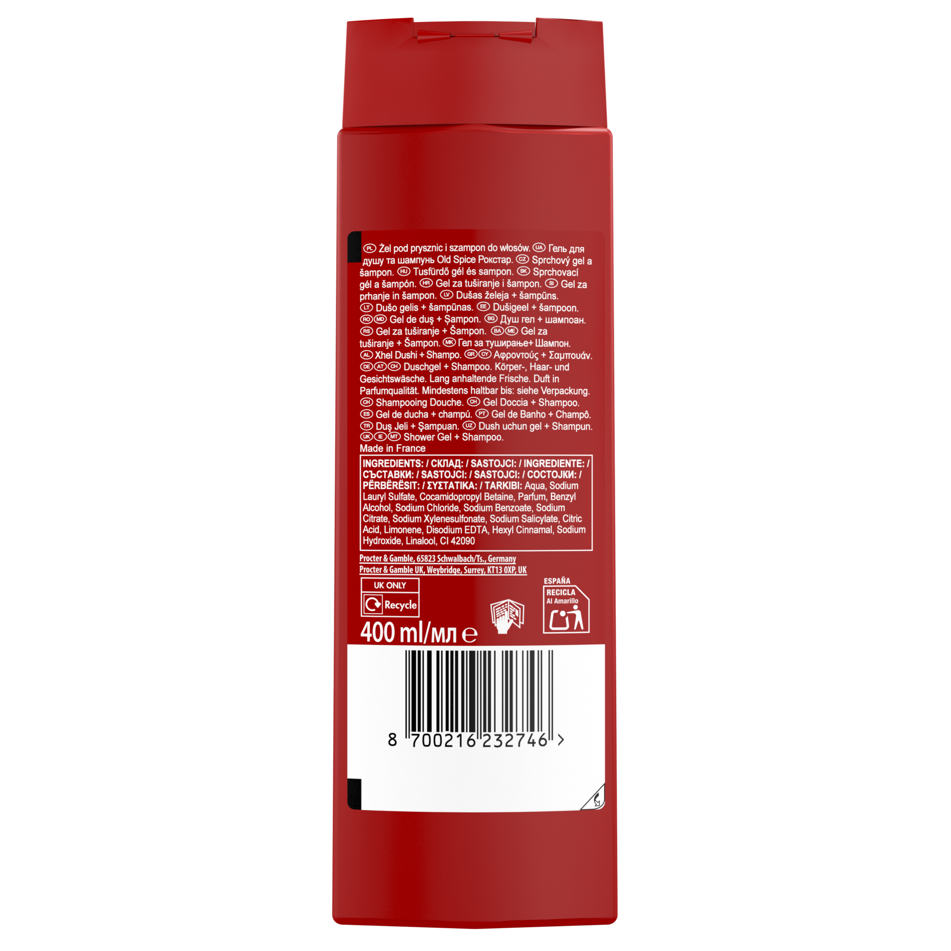 Old Spice Rockstar Tusfürdő 400 ml