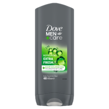 Dove Men+Care Refreshing Extra Fresh férfi tusfürdő testre, arcra, hajra 400 ml