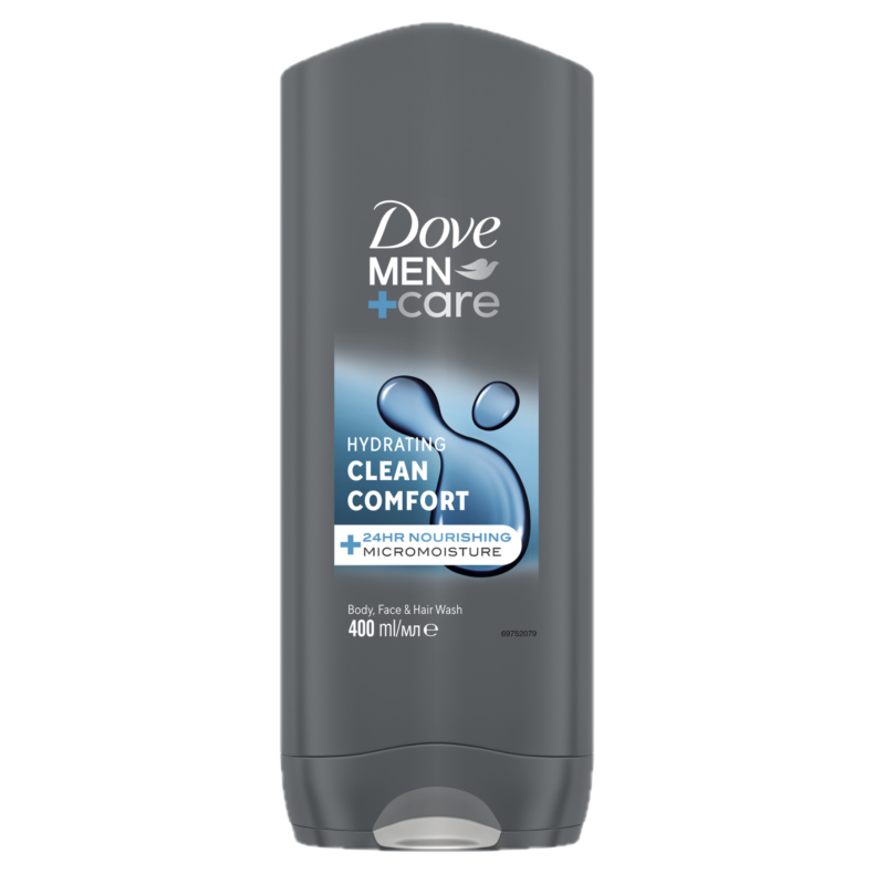 Dove Men+Care Hydrating Clean Comfort férfi tusfürdő 400 ml
