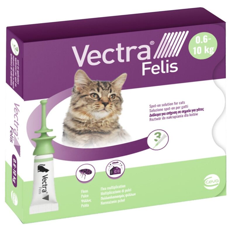 Vectra Felis Spot-On Rácsepegtető oldat macskáknak 0,6-10kg 3x