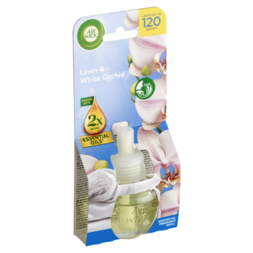 Air Wick Pamut és Fehér Orchidea elektromos utántöltő légfrissítő készülékhez 19 ml