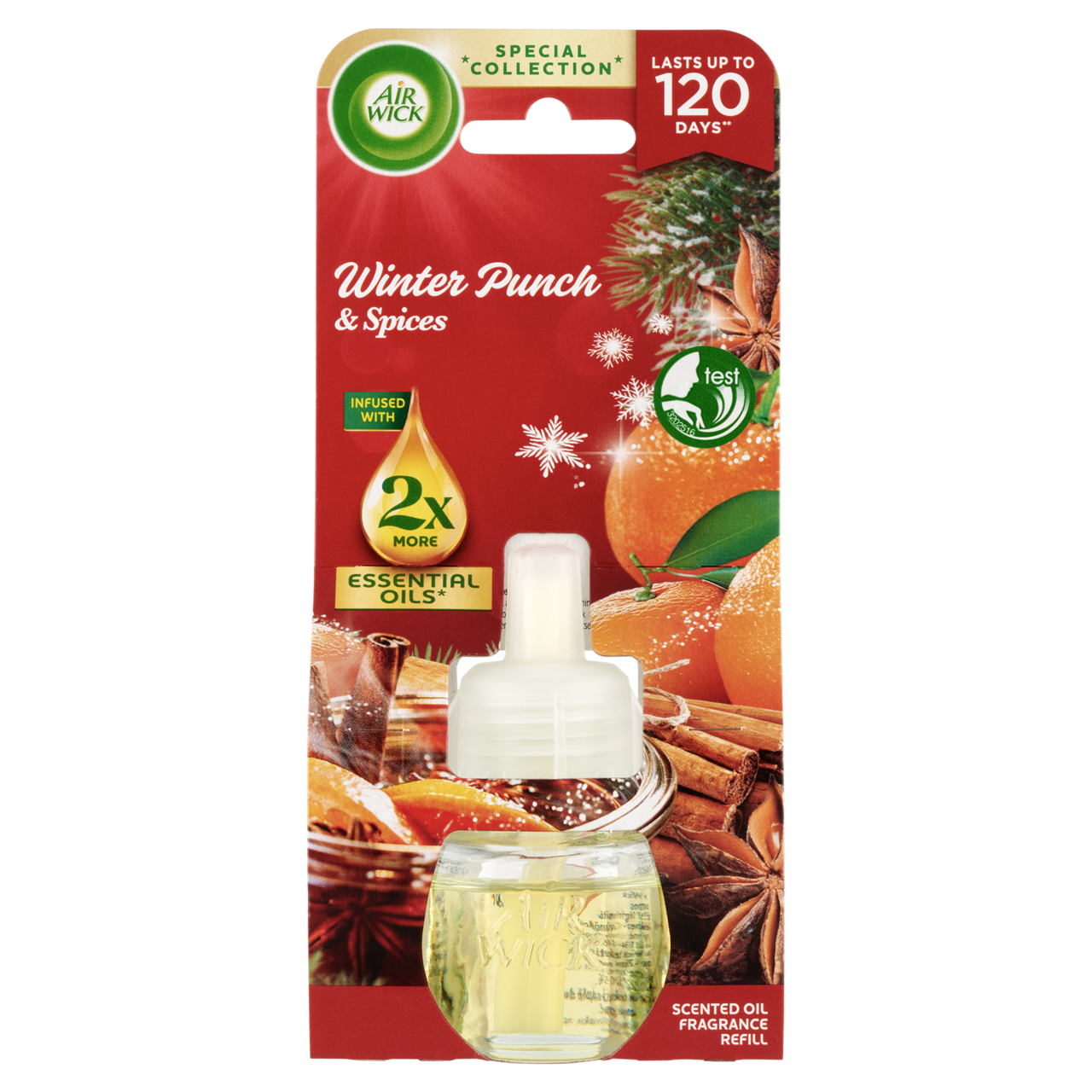 Air Wick Gyümölcsös Téli Puncs elektromos utántöltő légfrissítő készülékhez 19 ml