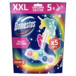 Domestos Power 5 Magic Unicorn WC-frissítő blokk XXL 5 x 50 g